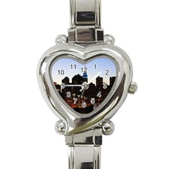 New York City Skyline Building Heart Italian Charm Watch by Simbadda