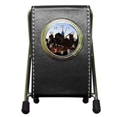 New York City Skyline Building Pen Holder Desk Clocks by Simbadda