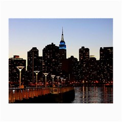 New York City Skyline Building Small Glasses Cloth (2-side) by Simbadda