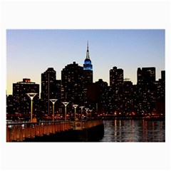 New York City Skyline Building Large Glasses Cloth (2-side) by Simbadda