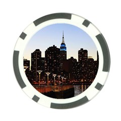 New York City Skyline Building Poker Chip Card Guard by Simbadda