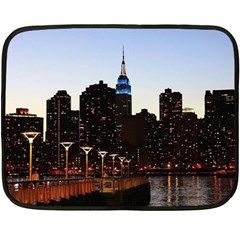 New York City Skyline Building Fleece Blanket (mini) by Simbadda