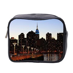 New York City Skyline Building Mini Toiletries Bag 2-side by Simbadda