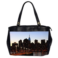 New York City Skyline Building Office Handbags (2 Sides)  by Simbadda