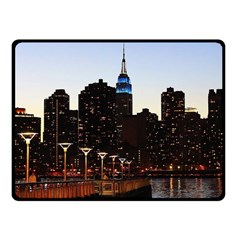 New York City Skyline Building Fleece Blanket (small) by Simbadda