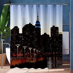 New York City Skyline Building Shower Curtain 60  X 72  (medium)  by Simbadda