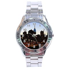 New York City Skyline Building Stainless Steel Analogue Watch by Simbadda