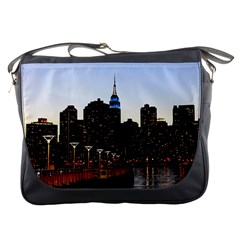 New York City Skyline Building Messenger Bags by Simbadda