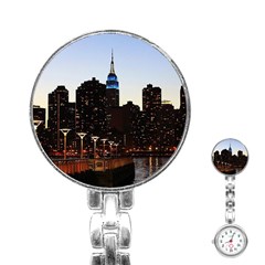 New York City Skyline Building Stainless Steel Nurses Watch by Simbadda