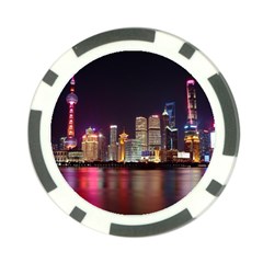 Building Skyline City Cityscape Poker Chip Card Guard