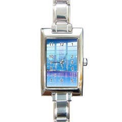 Skyscrapers City Skyscraper Zirkel Rectangle Italian Charm Watch by Simbadda