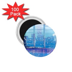 Skyscrapers City Skyscraper Zirkel 1 75  Magnets (100 Pack)  by Simbadda