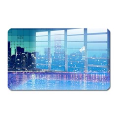 Skyscrapers City Skyscraper Zirkel Magnet (rectangular) by Simbadda