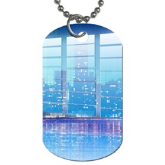 Skyscrapers City Skyscraper Zirkel Dog Tag (one Side) by Simbadda