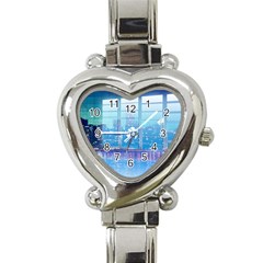 Skyscrapers City Skyscraper Zirkel Heart Italian Charm Watch by Simbadda