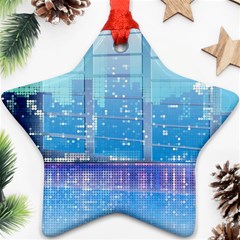 Skyscrapers City Skyscraper Zirkel Star Ornament (two Sides) by Simbadda