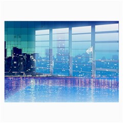 Skyscrapers City Skyscraper Zirkel Large Glasses Cloth (2-side) by Simbadda