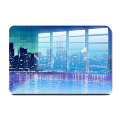 Skyscrapers City Skyscraper Zirkel Small Doormat  by Simbadda