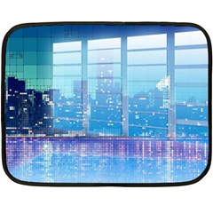 Skyscrapers City Skyscraper Zirkel Double Sided Fleece Blanket (mini)  by Simbadda