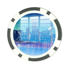 Skyscrapers City Skyscraper Zirkel Poker Chip Card Guard (10 Pack) by Simbadda