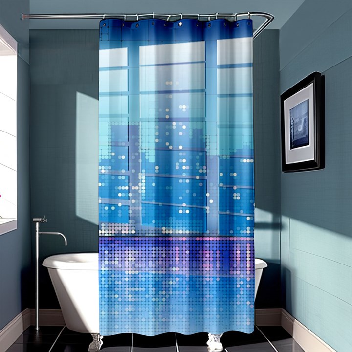 Skyscrapers City Skyscraper Zirkel Shower Curtain 36  x 72  (Stall) 