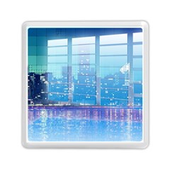 Skyscrapers City Skyscraper Zirkel Memory Card Reader (square)  by Simbadda