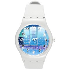 Skyscrapers City Skyscraper Zirkel Round Plastic Sport Watch (m) by Simbadda