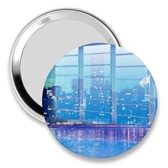 Skyscrapers City Skyscraper Zirkel 3  Handbag Mirrors by Simbadda