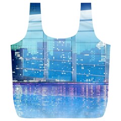 Skyscrapers City Skyscraper Zirkel Full Print Recycle Bags (l)  by Simbadda