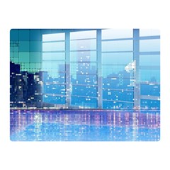 Skyscrapers City Skyscraper Zirkel Double Sided Flano Blanket (mini)  by Simbadda