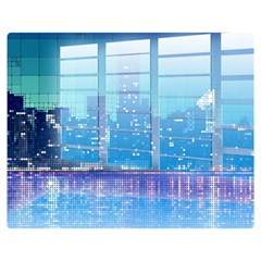 Skyscrapers City Skyscraper Zirkel Double Sided Flano Blanket (medium)  by Simbadda