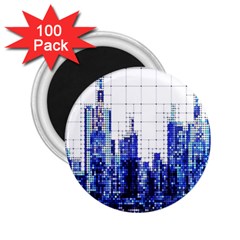 Skyscrapers City Skyscraper Zirkel 2 25  Magnets (100 Pack)  by Simbadda