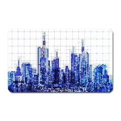 Skyscrapers City Skyscraper Zirkel Magnet (rectangular) by Simbadda