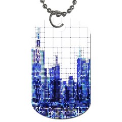 Skyscrapers City Skyscraper Zirkel Dog Tag (one Side) by Simbadda