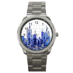 Skyscrapers City Skyscraper Zirkel Sport Metal Watch by Simbadda