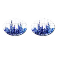 Skyscrapers City Skyscraper Zirkel Cufflinks (oval) by Simbadda