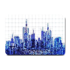 Skyscrapers City Skyscraper Zirkel Small Doormat  by Simbadda