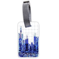 Skyscrapers City Skyscraper Zirkel Luggage Tags (one Side)  by Simbadda