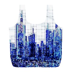 Skyscrapers City Skyscraper Zirkel Full Print Recycle Bags (l) 