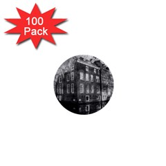 Reflection Canal Water Street 1  Mini Buttons (100 Pack)  by Simbadda