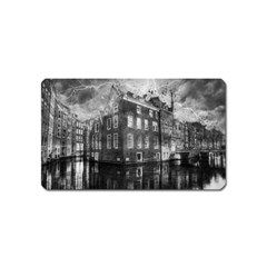 Reflection Canal Water Street Magnet (name Card) by Simbadda