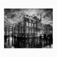 Reflection Canal Water Street Small Glasses Cloth (2-side) by Simbadda