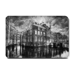 Reflection Canal Water Street Small Doormat  by Simbadda