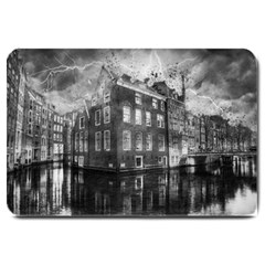 Reflection Canal Water Street Large Doormat  by Simbadda