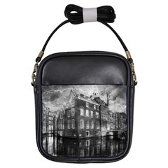 Reflection Canal Water Street Girls Sling Bags by Simbadda