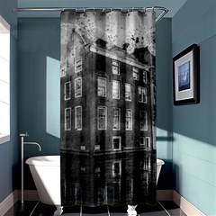 Reflection Canal Water Street Shower Curtain 36  X 72  (stall)  by Simbadda