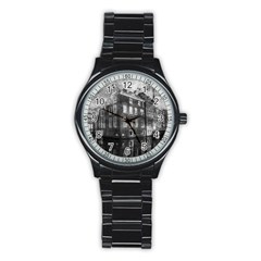 Reflection Canal Water Street Stainless Steel Round Watch by Simbadda