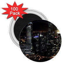 City At Night Lights Skyline 2 25  Magnets (100 Pack)  by Simbadda