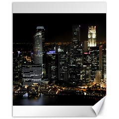 City At Night Lights Skyline Canvas 16  X 20   by Simbadda