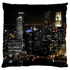 City At Night Lights Skyline Standard Flano Cushion Case (two Sides) by Simbadda